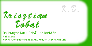 krisztian dobal business card