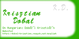 krisztian dobal business card